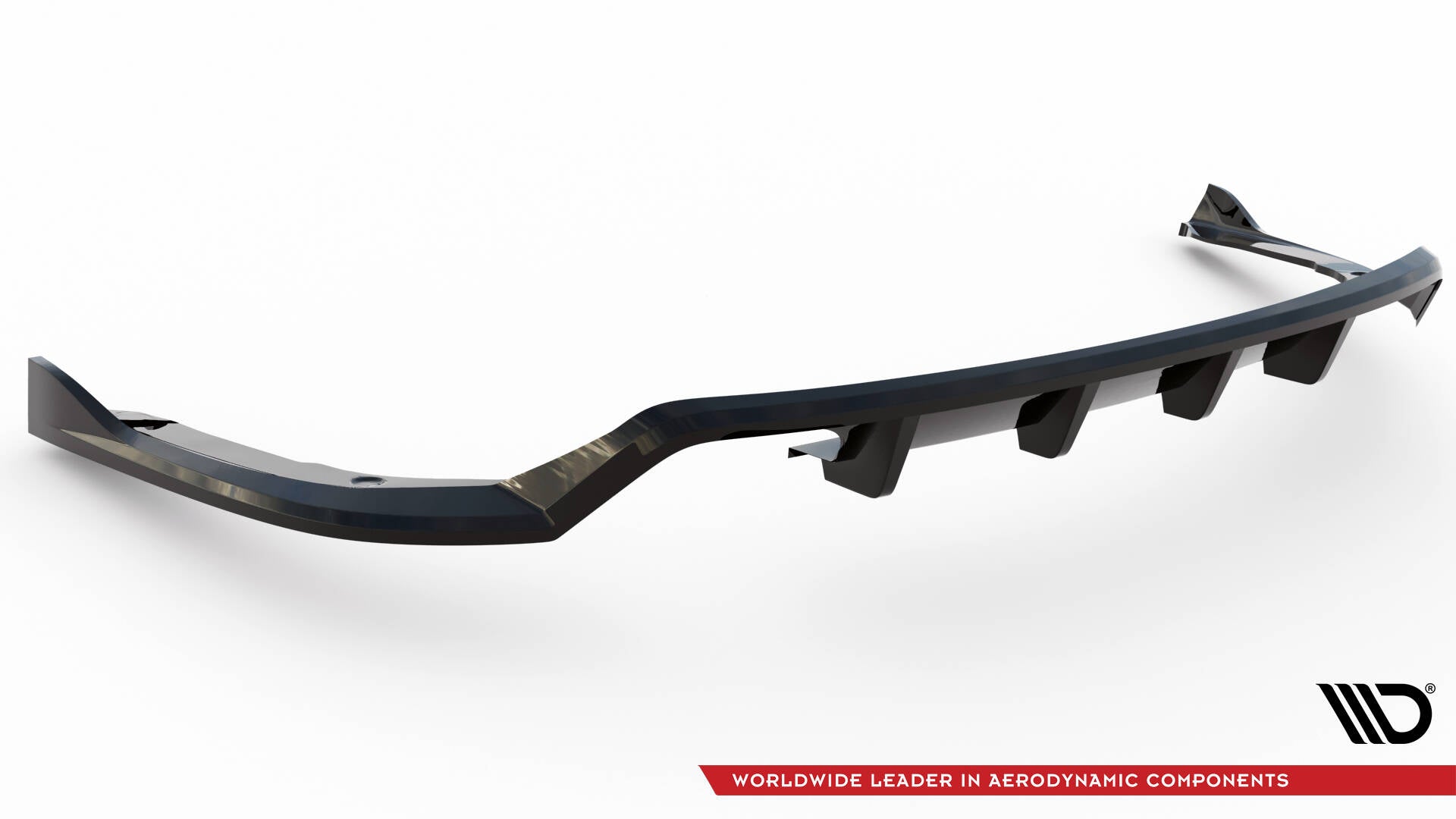 Maxton Design Street+ Mittlerer Diffusor RACE passend für BMW 4er Coupe / Gran Coupe / Cabrio M-Paket F32 / F36 / F33 schwarz Hochglanz