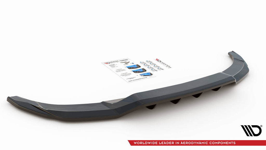 Maxton Design Street+ Mittlerer Diffusor RACE passend für Audi A3 S-Line Sportback 8Y schwarz Hochglanz