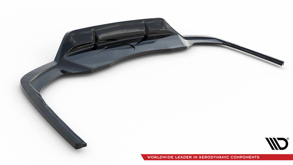 Maxton Design Street+ Mittlerer Diffusor RACE V.2 passend für Audi A4 S-Line B9 Facelift schwarz Hochglanz