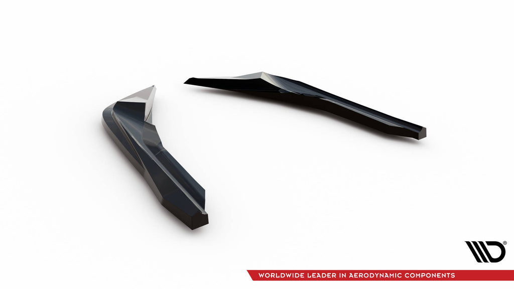 Maxton Design Heck Ansatz Flaps Diffusor V.3 passend für (Für heckansatz v.1) BMW M2 G87 schwarz Hochglanz