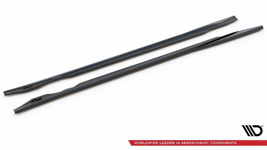Maxton Design Street+ Seitenschweller Leisten passend für V.1 passend für Audi e-Tron GT / RS GT Mk1 schwarz Hochglanz