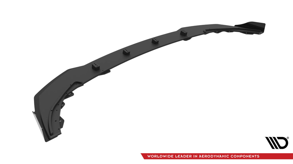 Maxton Design Street Pro Street+ Spoilerlippe Front Ansatz + Flaps passend für BMW 1er M-Paket / M135i / 128ti F40 schwarz Hochglanz