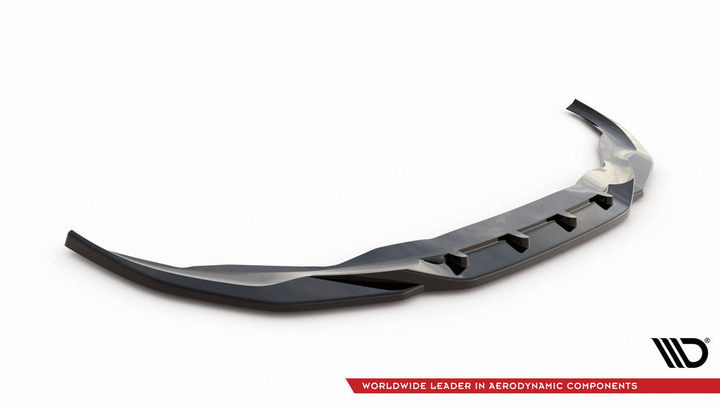 Maxton Design Street+ Spoilerlippe Front Ansatz V.3 passend für BMW 7 M-Paket G11 / G12 Facelift schwarz Hochglanz