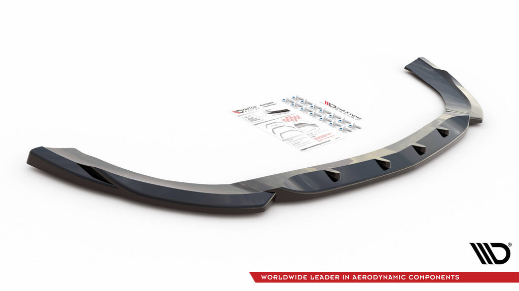 Maxton Design Street+ Spoilerlippe Front Ansatz V.1 passend für Mercedes-Benz Vito W447 Facelift schwarz Hochglanz
