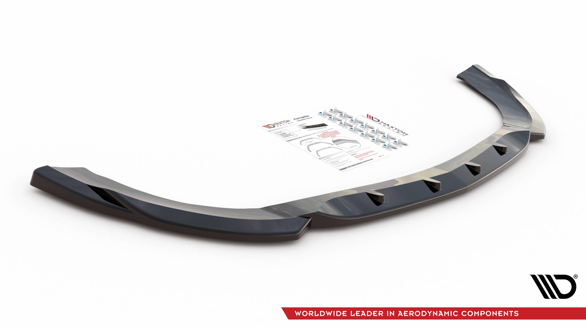 Maxton Design Street+ Spoilerlippe Front Ansatz V.1 passend für Mercedes-Benz Vito W447 Facelift schwarz Hochglanz