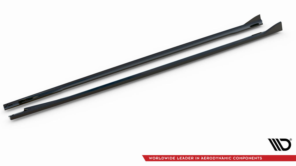 Maxton Design Street+ Seitenschweller Leisten passend für V.1 passend für BMW i4 M-Paket G26 schwarz Hochglanz