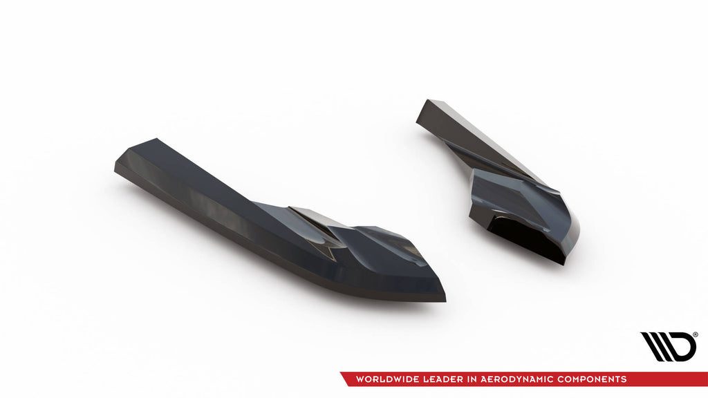Maxton Design Heck Ansatz Flaps Diffusor passend für Porsche Taycan Cross Turismo 4S schwarz Hochglanz