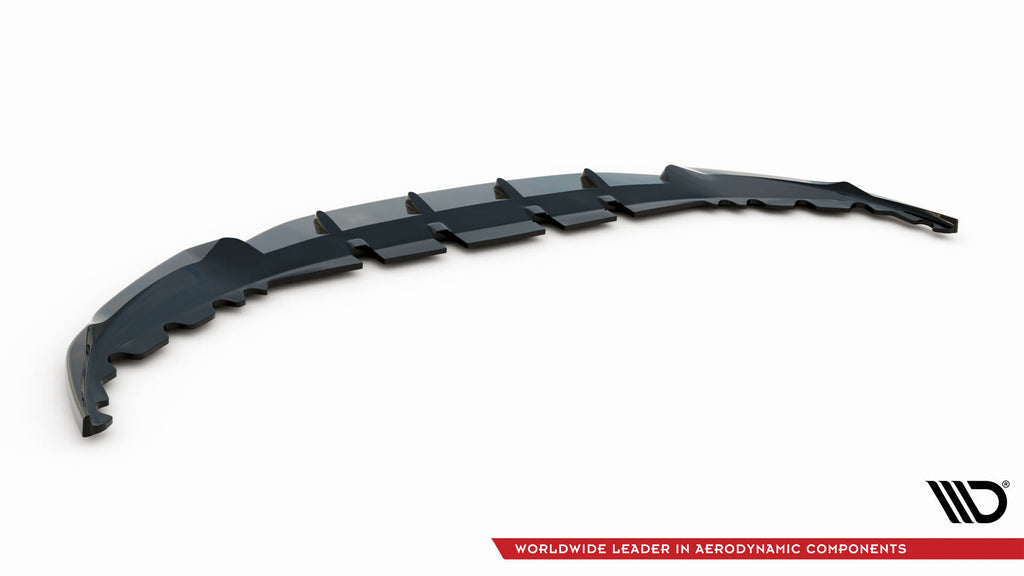 Maxton Design Street+ Spoilerlippe Front Ansatz V.1 passend für BMW 7 G11 / G12 Facelift schwarz Hochglanz