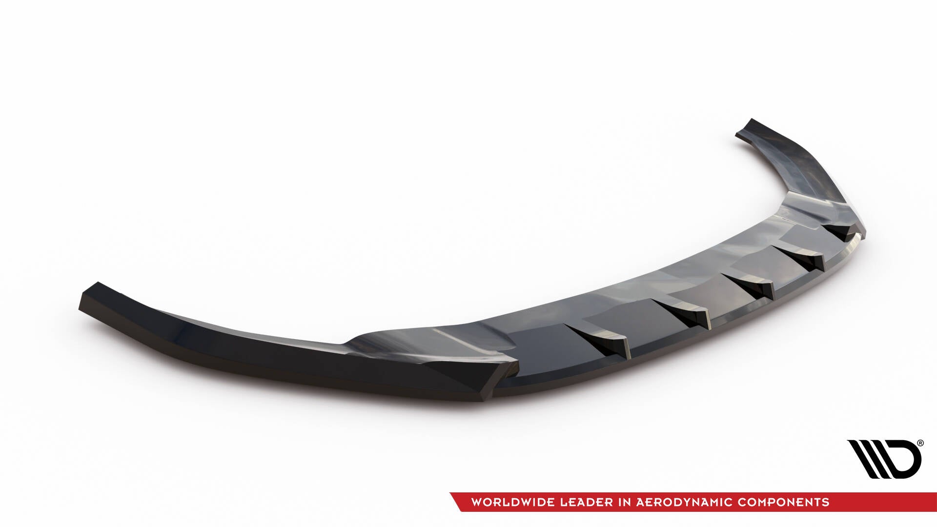 Maxton Design Street+ Spoilerlippe Front Ansatz V.5 passend für VW Golf R / R-Line Mk7 schwarz Hochglanz