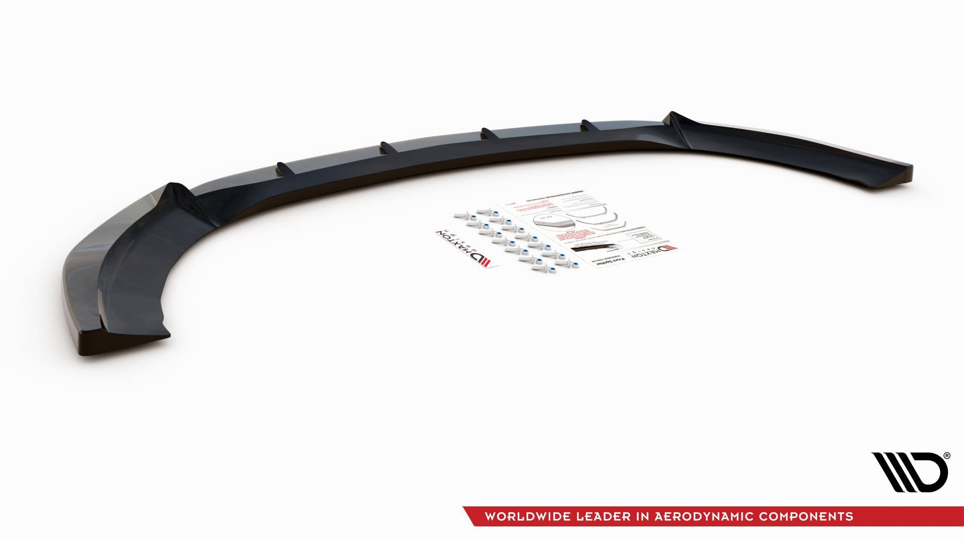 Maxton Design Street+ Spoilerlippe Front Ansatz V.3 passend für Mercedes-Benz V-Klasse AMG-Line W447 schwarz Hochglanz