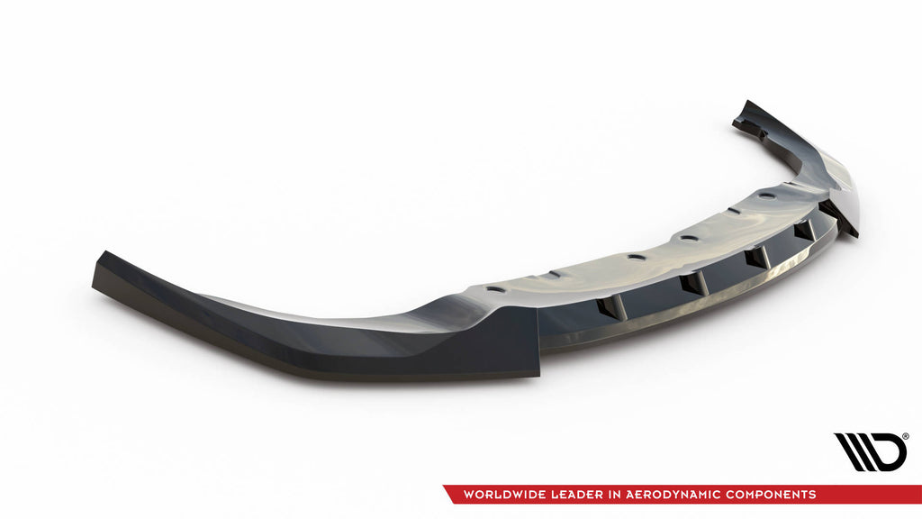 Maxton Design Street+ Spoilerlippe Front Ansatz V.6 passend für BMW 1er M-Paket / M135i / 128ti F40 schwarz Hochglanz