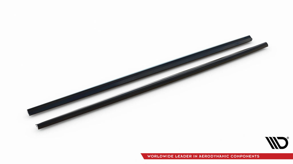 Maxton Design Street+ Seitenschweller Leisten passend für VW Polo GTI Mk6 Facelift schwarz Hochglanz