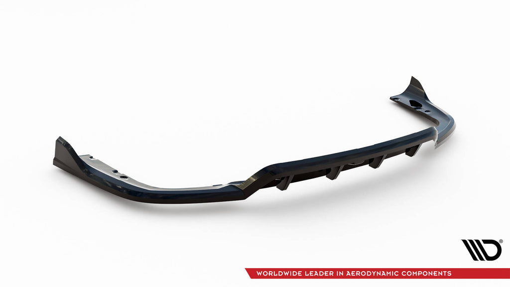 Maxton Design Street+ Mittlerer Diffusor RACE V.2 passend für BMW X6 M-Paket G06 Facelift schwarz Hochglanz