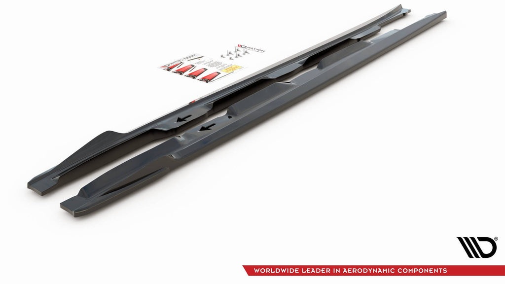 Maxton Design Seitenschweller Ansatz für Lexus IS F Mk2 schwarz matt
