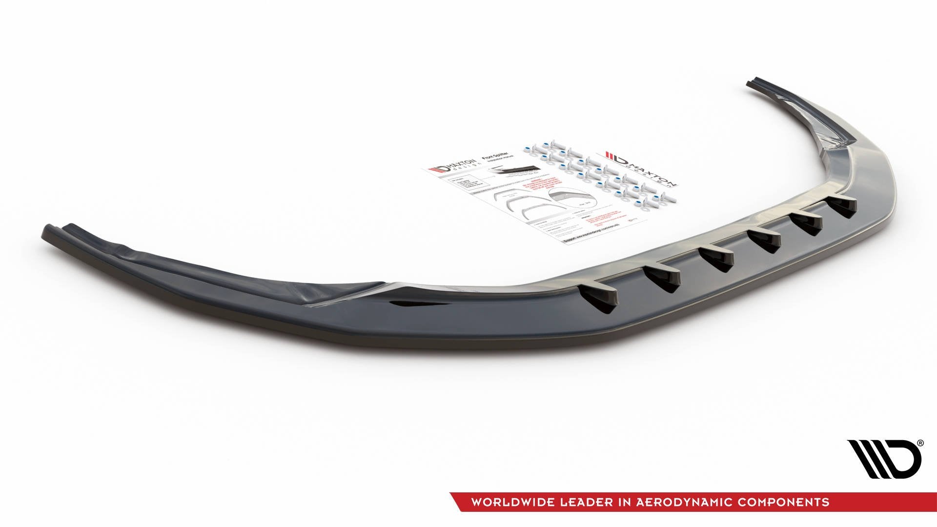 Maxton Design Street+ Spoilerlippe Front Ansatz V.1 passend für Audi S3 / A3 S-Line 8Y schwarz Hochglanz