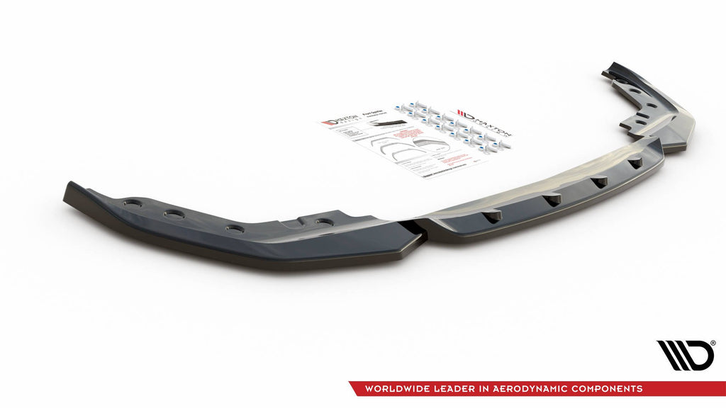 Maxton Design Street+ Spoilerlippe Front Ansatz V.5 passend für BMW 3er G20 / G21 M-Paket schwarz Hochglanz
