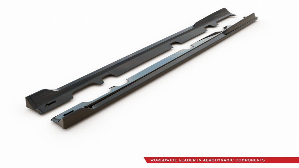 Maxton Design Street+ Seitenschweller Leisten passend für V.3 passend für Ford Fiesta Mk8 ST / ST-Line schwarz Hochglanz