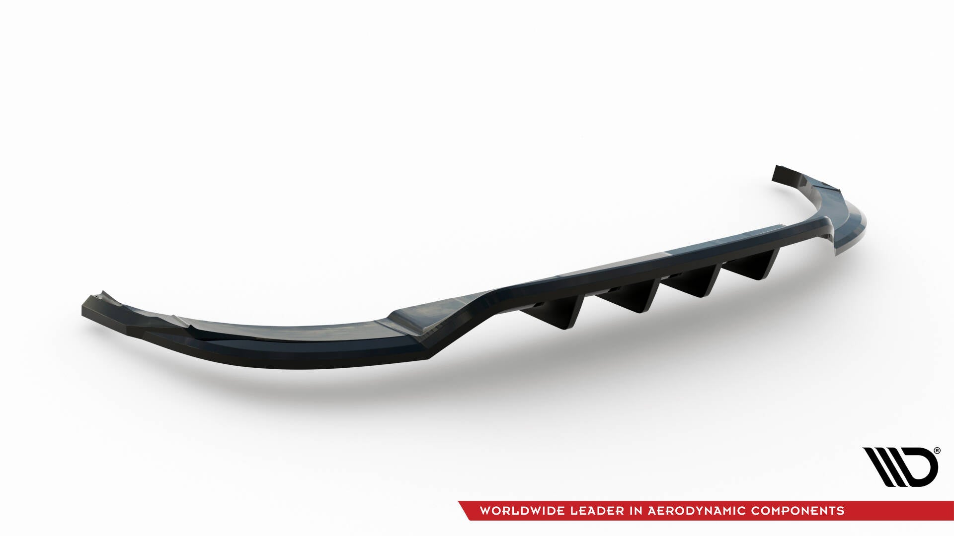 Maxton Design Street+ Mittlerer Diffusor RACE passend für Audi Q8 S-Line Mk1 schwarz Hochglanz