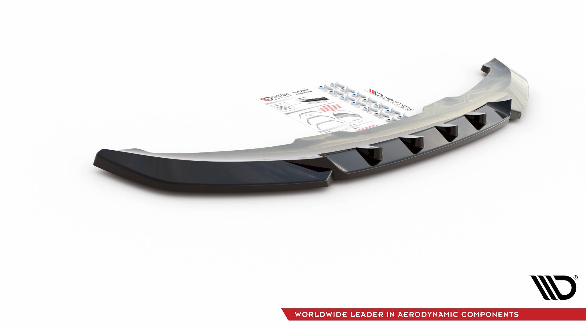 Maxton Design Street+ Spoilerlippe Front Ansatz V.2 passend für BMW i3 S Mk1 Facelift schwarz Hochglanz