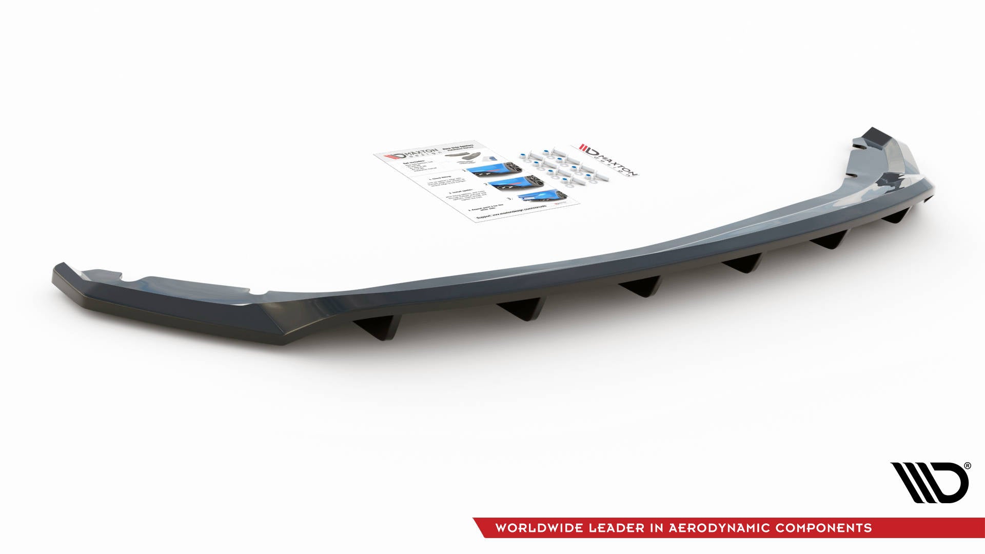 Maxton Design Street+ Mittlerer Diffusor RACE passend für Seat Leon Hatchback Mk3 schwarz Hochglanz