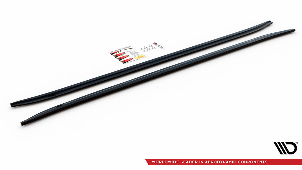 Maxton Design Street+ Seitenschweller Leisten passend für BMW 7 M-Paket F01 schwarz Hochglanz