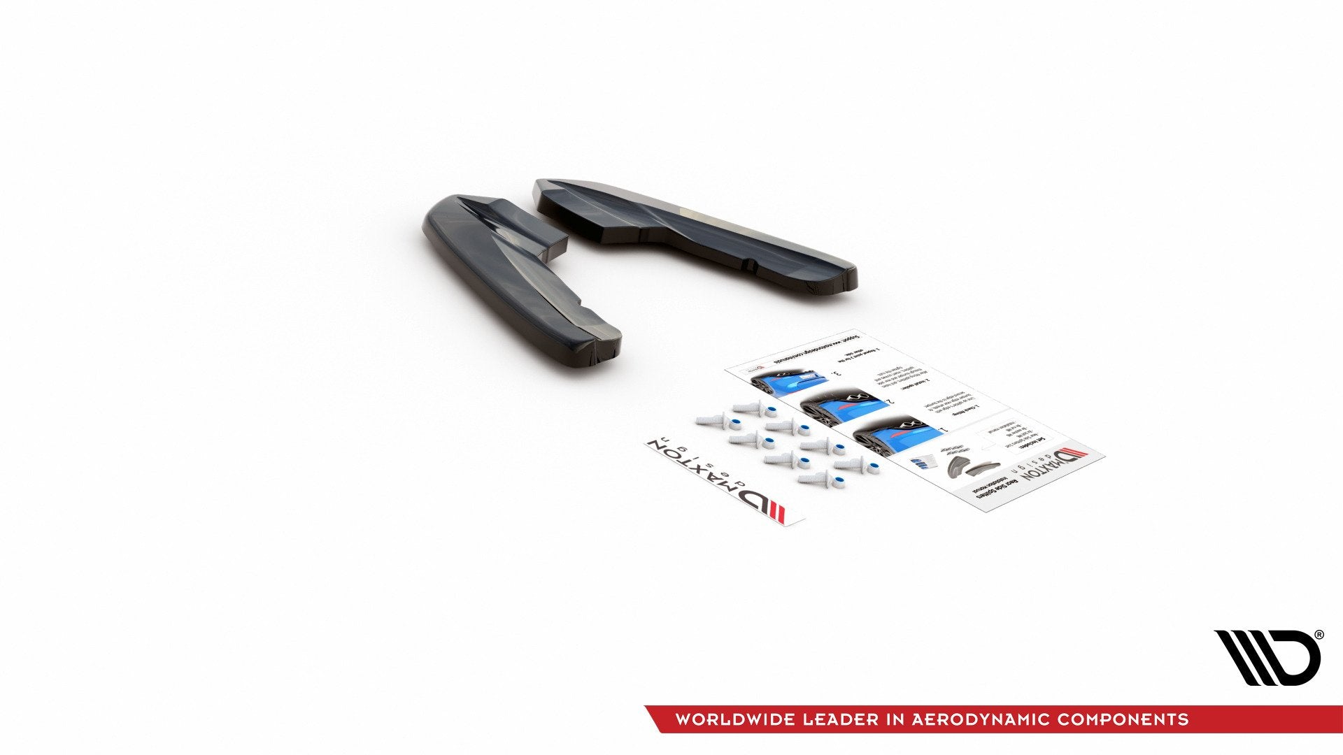 Maxton Design Heck Ansatz Flaps Diffusor V.2 passend für Audi RS3 8V Sportback schwarz Hochglanz