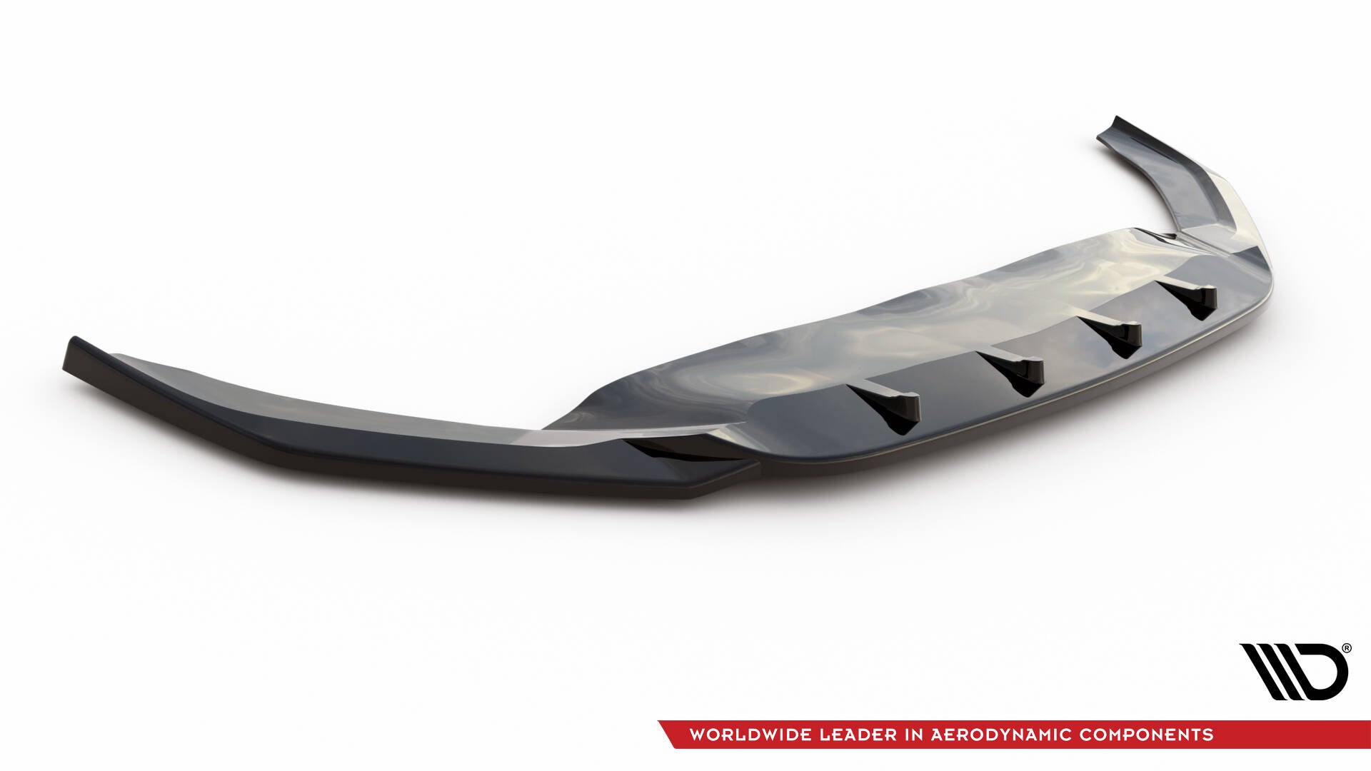 Maxton Design Street+ Spoilerlippe Front Ansatz V.2 passend für VW Passat R-Line B8 Facelift schwarz Hochglanz
