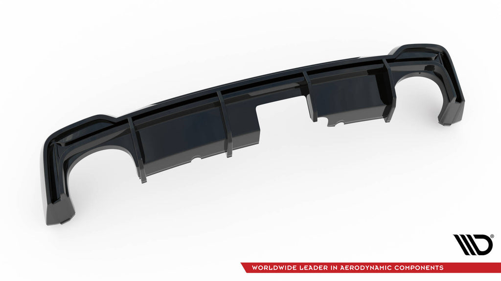 Maxton Design Diffusor Heck Ansatz passend für Audi RS7 C8 (mit AHK) schwarz Hochglanz