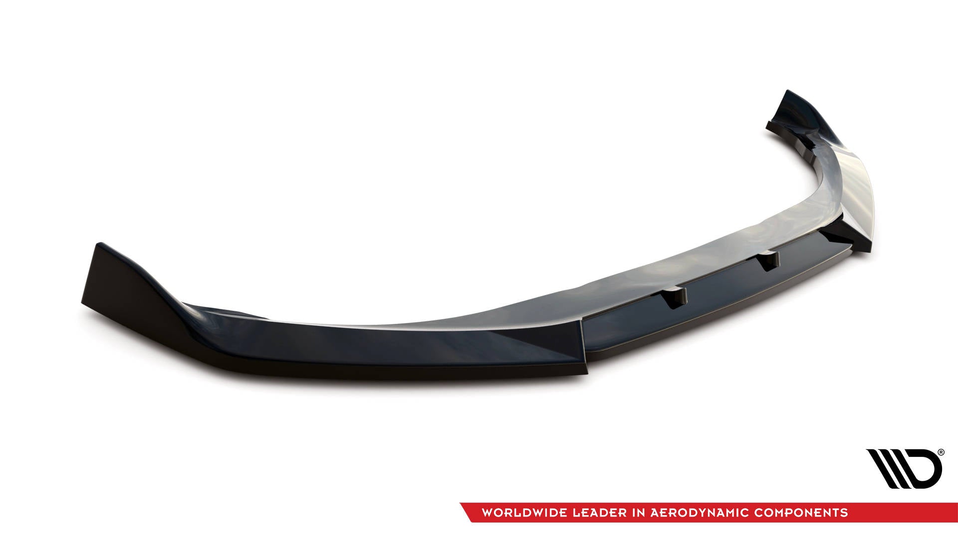 Maxton Design Street+ Spoilerlippe Front Ansatz V.1 passend für Ford Mustang Mach-E Mk1 schwarz Hochglanz