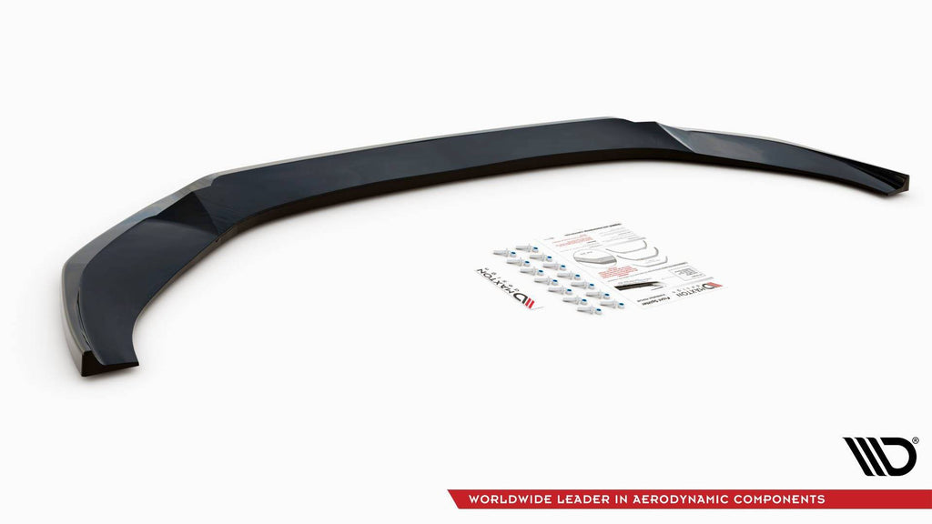 Maxton Design Street+ Spoilerlippe Front Ansatz V.3 passend für Audi A6 S-Line / S6 C8 / C8 Facelift schwarz Hochglanz