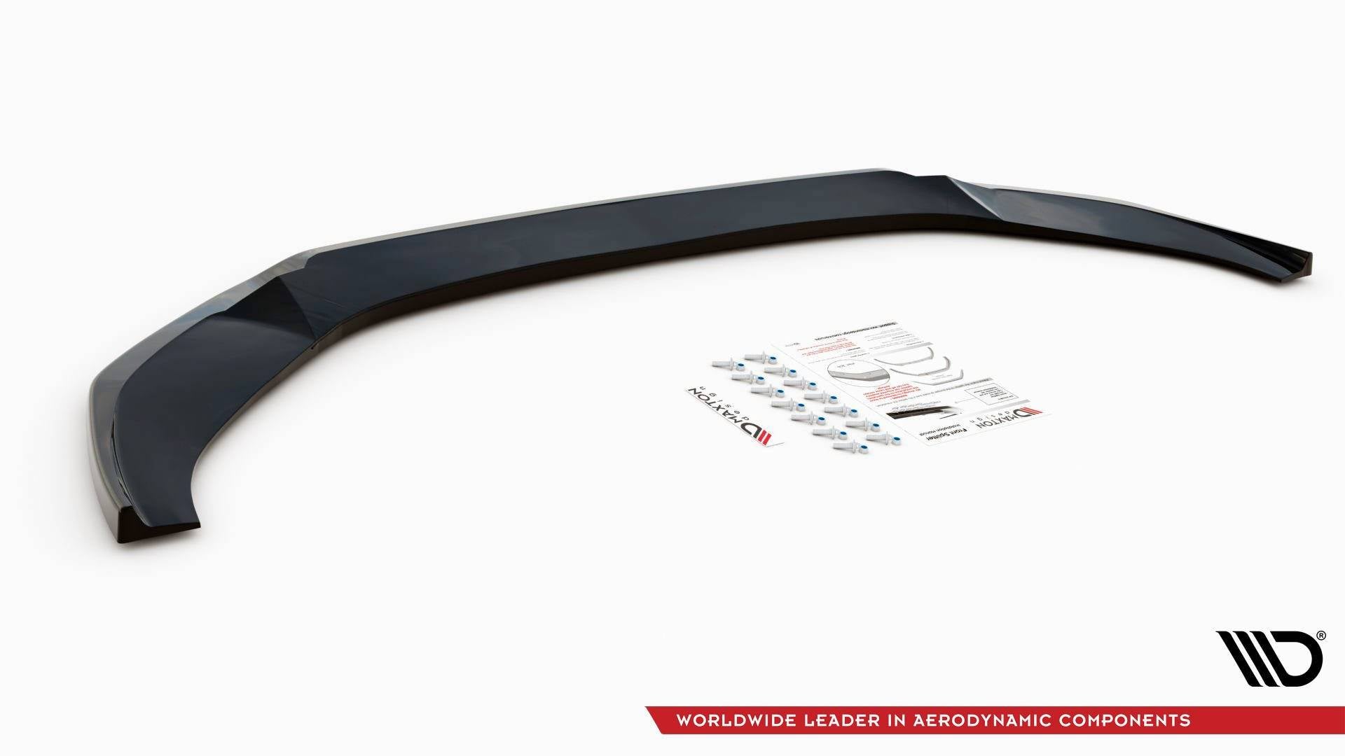 Maxton Design Street+ Spoilerlippe Front Ansatz V.3 passend für Audi A6 S-Line / S6 C8 / C8 Facelift schwarz Hochglanz