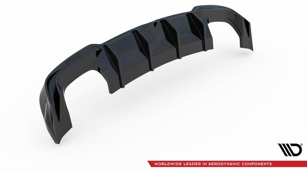 Maxton Design Diffusor Heck Ansatz passend für Audi S3 Limousine 8V Facelift schwarz Hochglanz