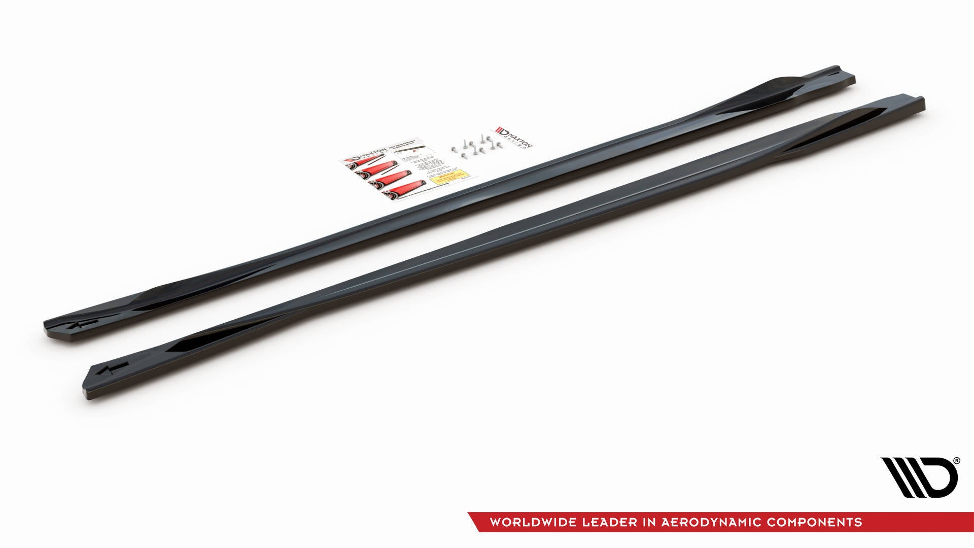 Maxton Design Street+ Seitenschweller Leisten passend für Toyota Avensis Mk3 Facelift schwarz Hochglanz
