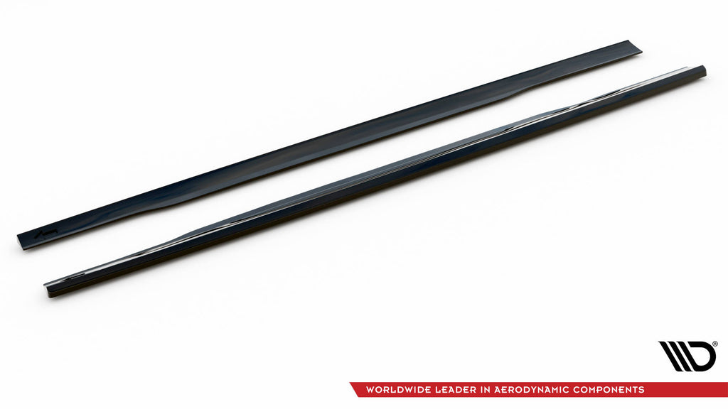 Maxton Design Street+ Seitenschweller Leisten passend für V.1 passend für Audi S8 D4 schwarz Hochglanz