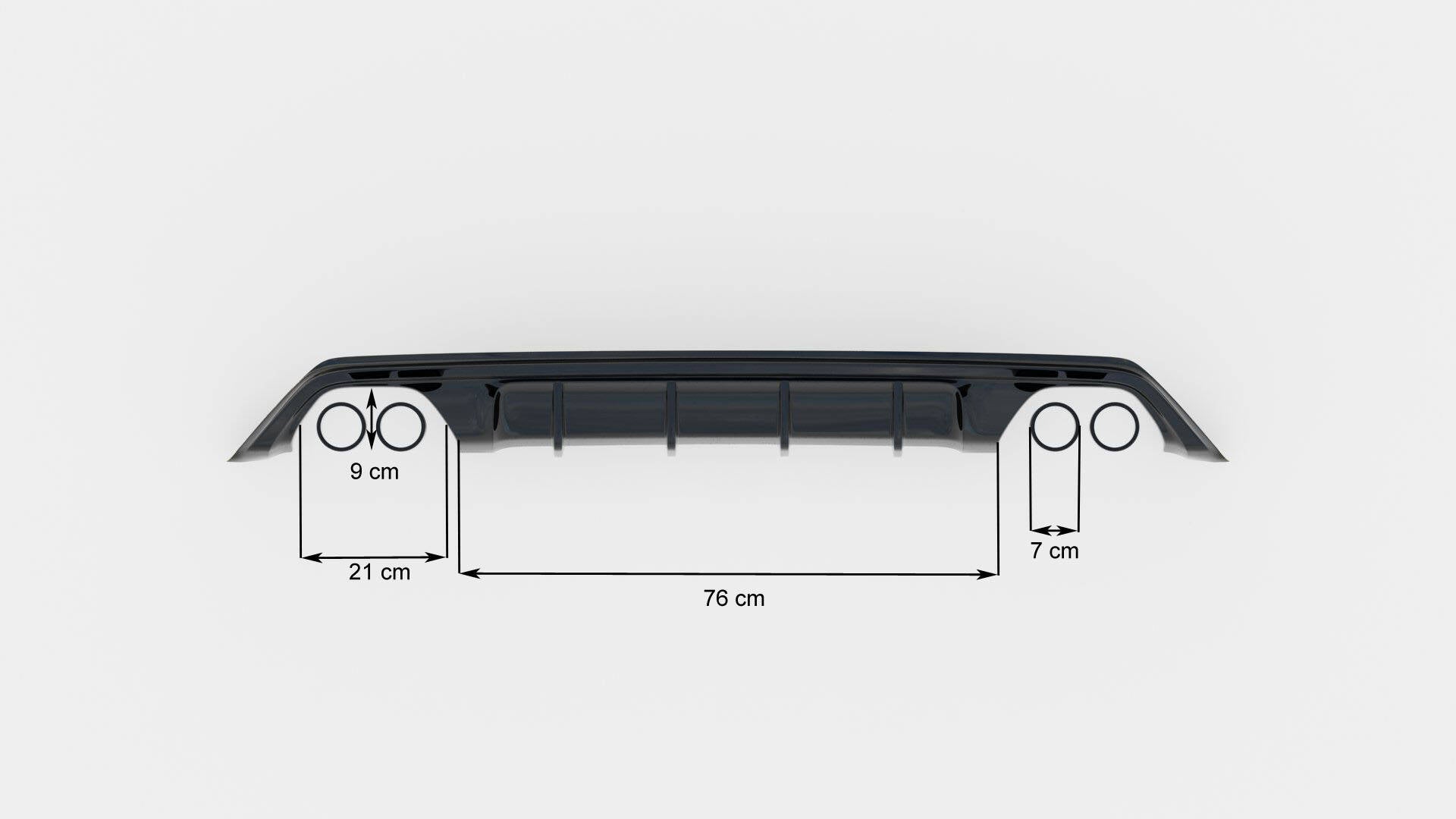 Maxton Design Diffusor Heck Ansatz passend für Ford Focus Hatchabck ST-Line schwarz Hochglanz