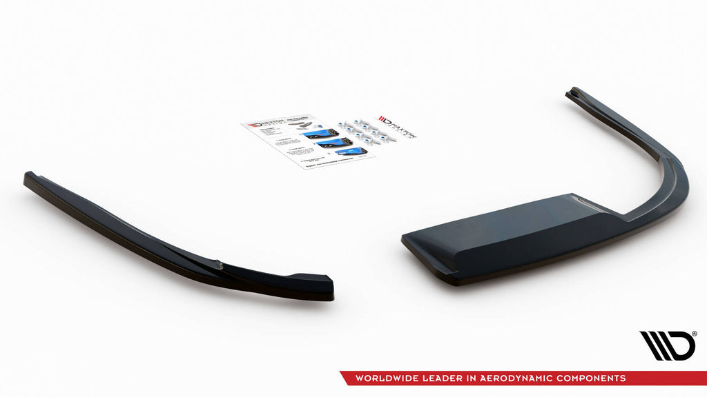 Maxton Design Heck Ansatz Flaps Diffusor passend für Jaguar XF R-Sport X260 schwarz Hochglanz