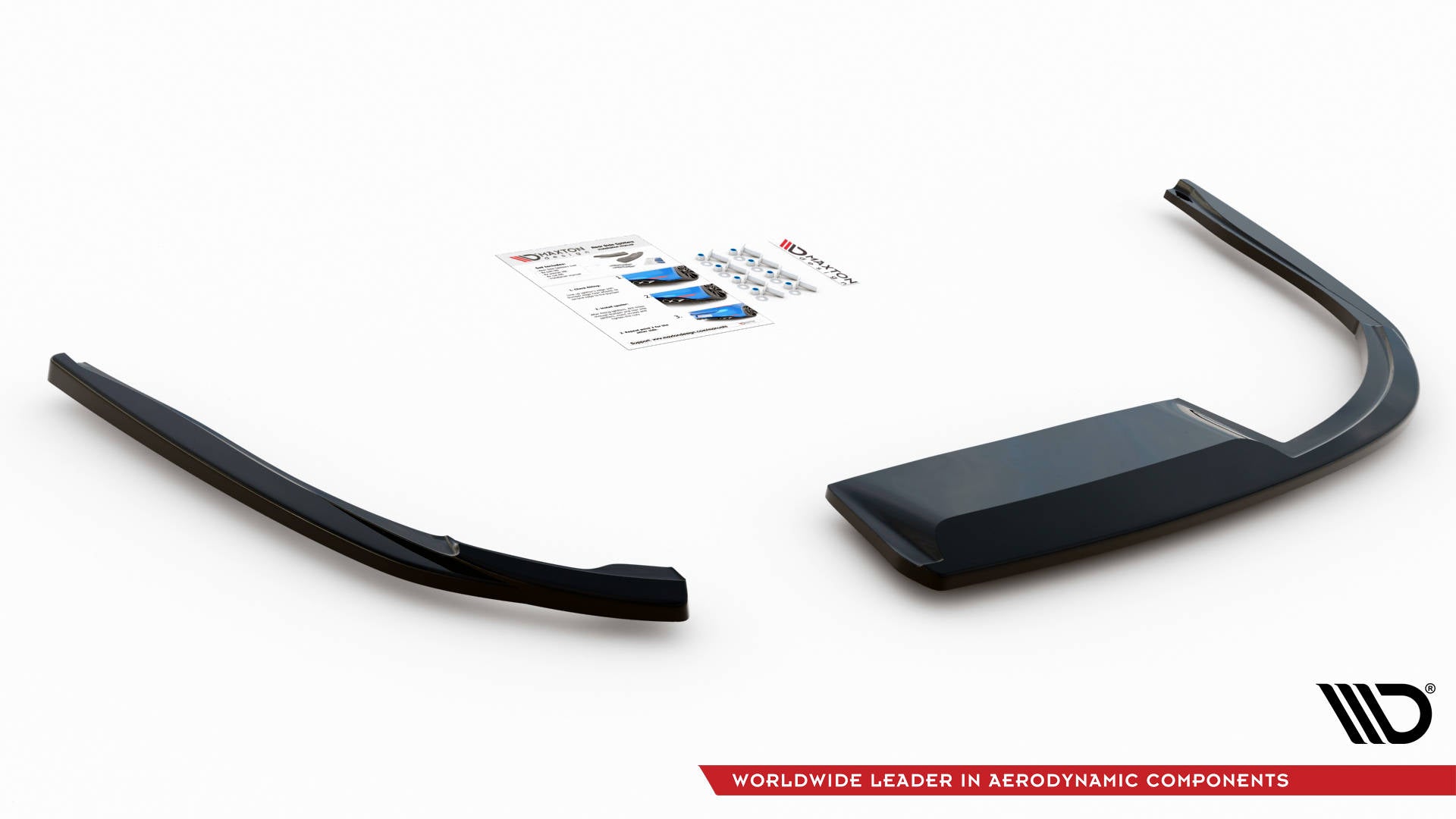 Maxton Design Heck Ansatz Flaps Diffusor passend für Jaguar XF R-Sport X260 schwarz Hochglanz