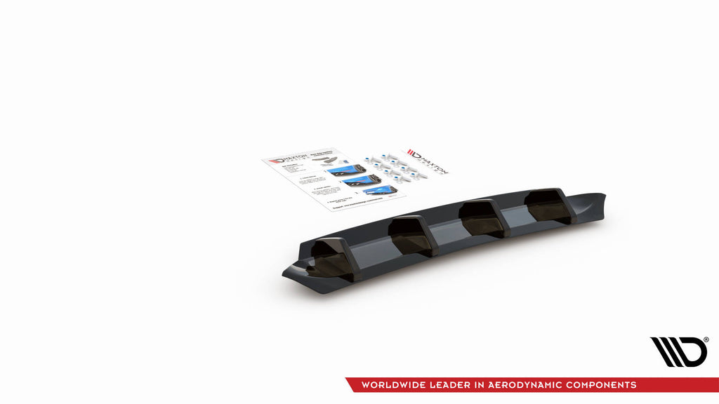 Maxton Design Diffusor Heck Ansatz passend für VW Passat B8 Facelift schwarz Hochglanz