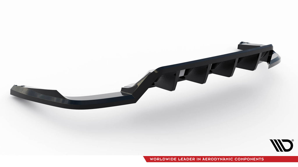 Maxton Design Street+ Mittlerer Diffusor RACE passend für Skoda Kodiaq RS Mk1 / Mk1 Facelift schwarz Hochglanz