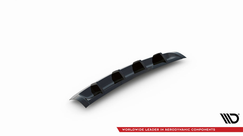Maxton Design Diffusor Heck Ansatz passend für Porsche Cayenne Turbo / Standard Mk2 schwarz Hochglanz