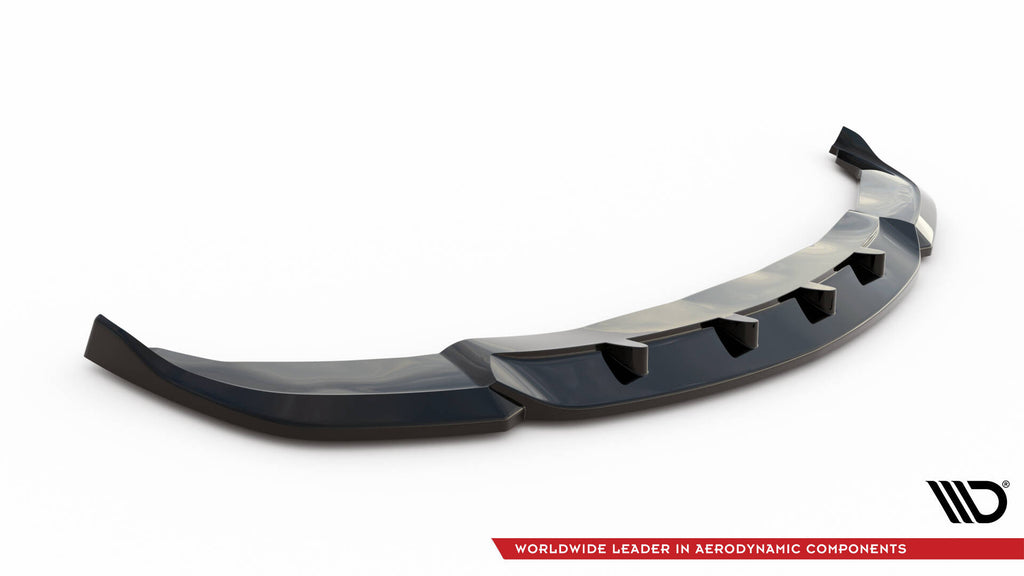 Maxton Design Street+ Spoilerlippe Front Ansatz V.1 passend für BMW 7 F01 schwarz Hochglanz