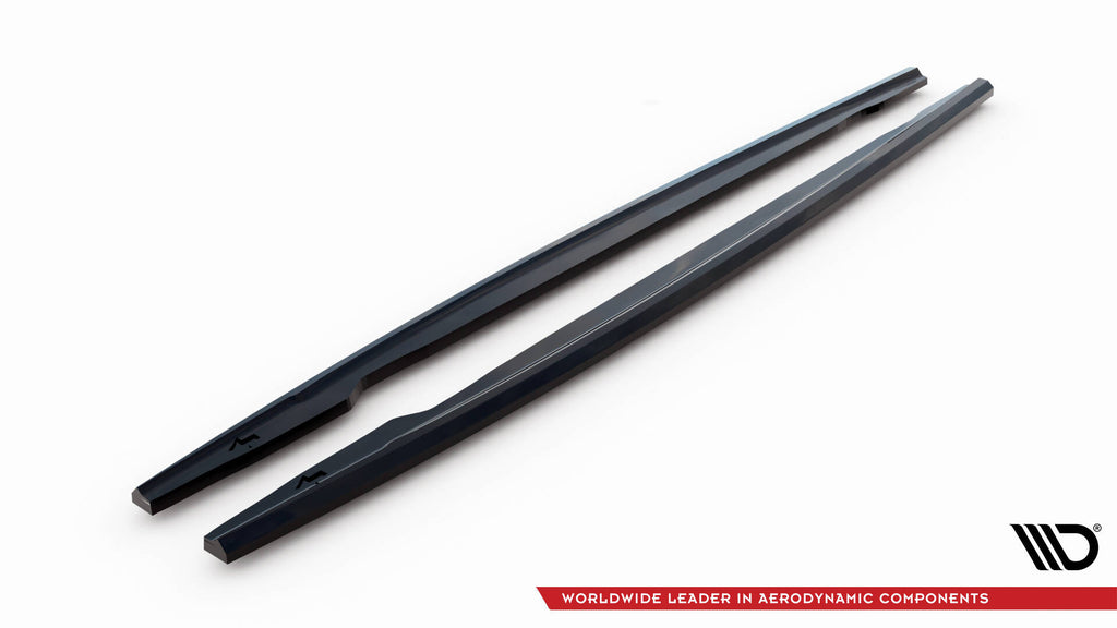 Maxton Design Street+ Seitenschweller Leisten passend für BMW 1er M-Paket E82 schwarz Hochglanz