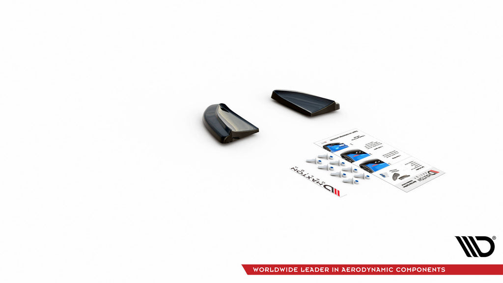 Maxton Design Heck Ansatz Flaps Diffusor passend für Abarth 595 Mk1 Facelift schwarz Hochglanz