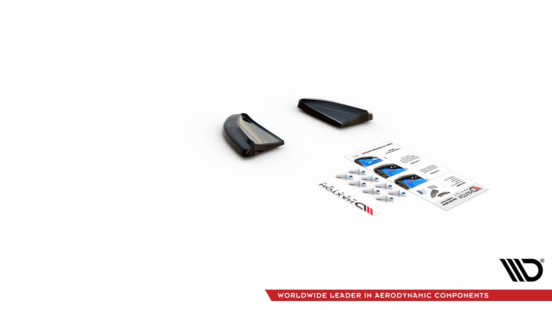 Maxton Design Heck Ansatz Flaps Diffusor passend für Abarth 595 Mk1 Facelift schwarz Hochglanz