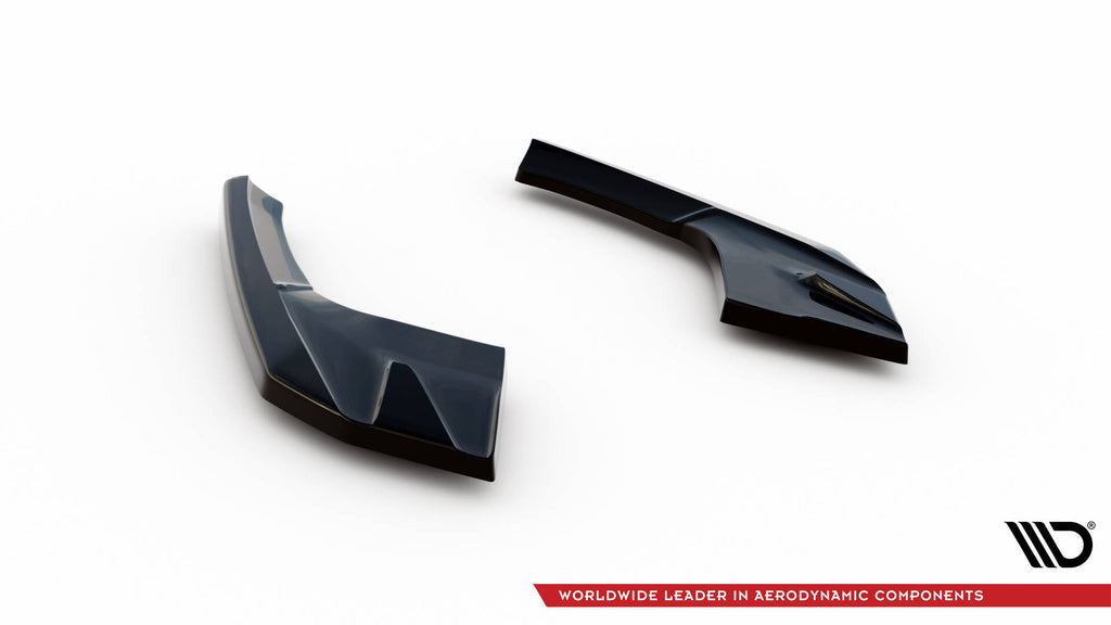 Maxton Design Heck Ansatz Flaps Diffusor V.2 passend für Audi S3 / A3 S-Line Sportback 8V Facelift schwarz Hochglanz