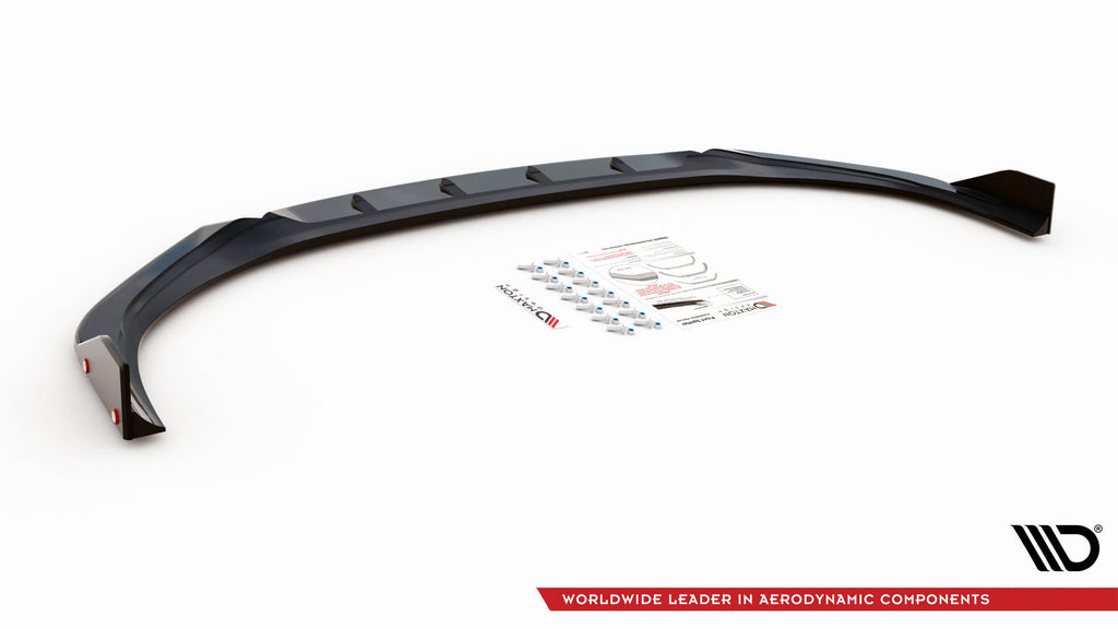 Maxton Design Street+ Spoilerlippe Front Ansatz V.1 + Flaps passend für Hyundai I30 N / I30 N-Line Hatchback/Fastback Mk3 Facelift