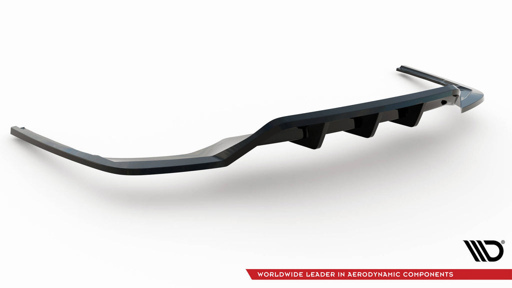 Maxton Design Street+ Mittlerer Diffusor RACE V.2 passend für Audi A4 S-Line B9 Facelift schwarz Hochglanz