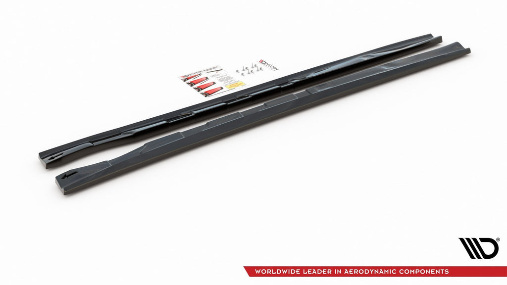 Maxton Design Street+ Seitenschweller Leisten passend für Alfa Romeo 156 Facelift schwarz Hochglanz