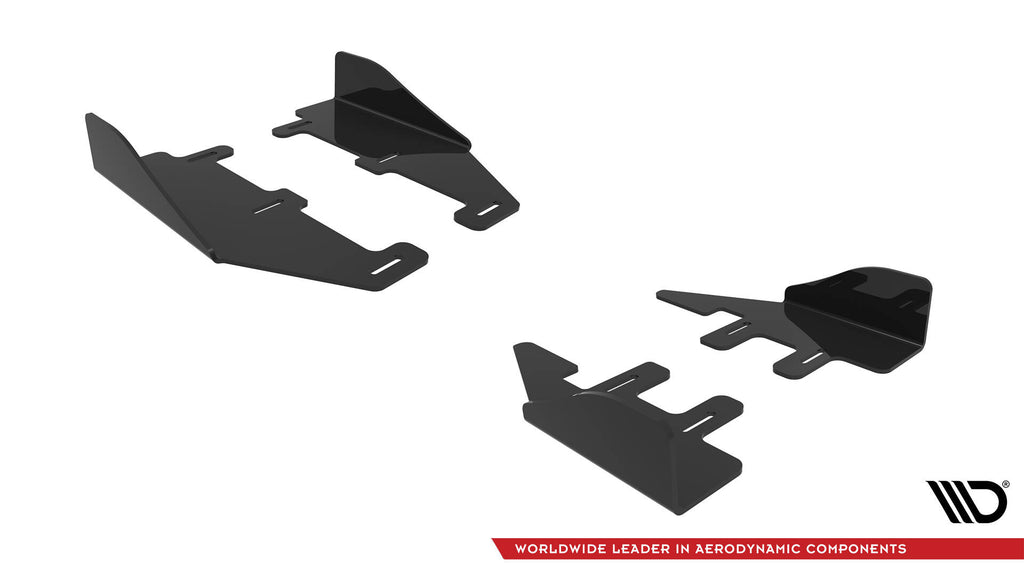 Maxton Design Seitenschweller Flaps passend für Ford Fiesta ST / ST-Line Mk8 schwarz Hochglanz