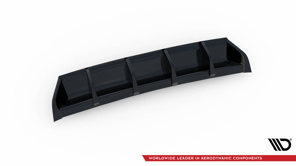 Maxton Design Diffusor Heck Ansatz passend für VW GOLF 7 GTI FACELIFT schwarz Hochglanz